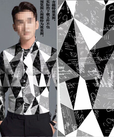 数码印花 男装潮牌几何大牌