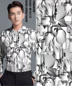 数码印花 男装潮牌几何字母大牌