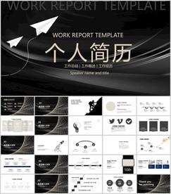 黑色金色大气个人简历求职PPT