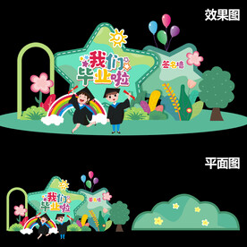 幼儿园毕业美陈毕业布置
