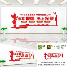 参军报国文化墙