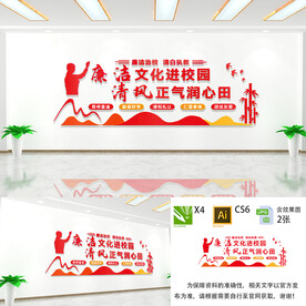 廉洁校园文化墙