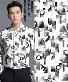 数码印花 男装潮牌几何字母大牌