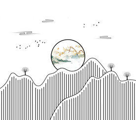 高清分层透明底推拉门打印图