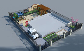 别墅庭院院子设计案例效果图