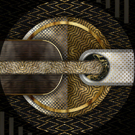 轻奢装饰画 圆形抽象花纹