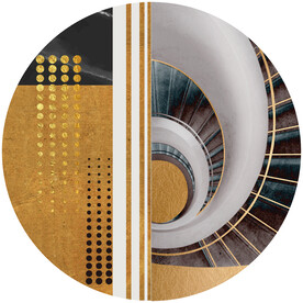 轻奢装饰画 圆形抽象线条