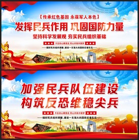 民兵宣传展板