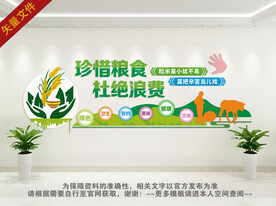 珍惜粮食文化墙