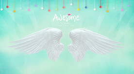 网红翅膀背景墙