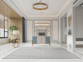 现代极简客厅背景墙