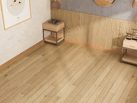 俯视新中式卧室空场景