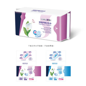 亲肤护理卫生巾包装