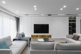 全屋定制现代客厅效果图图片