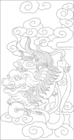 白描狮子麒麟系列图片专题,白描狮子麒麟系列下载_昵图网nipic.com
