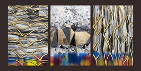 抽象艺术三联画