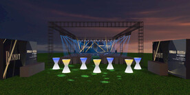 星空露营草坪简单舞台