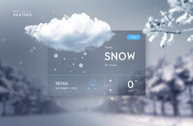 冬天下雪天气预报界面