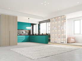 现代极简客厅场景空景