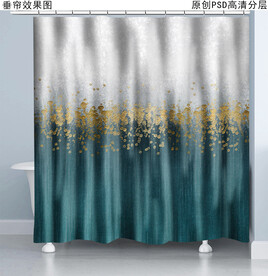 北欧抽象浴帘