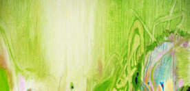 轻奢装饰画 绿色抽象画 彩绘