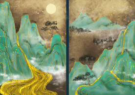 轻奢装饰画 新中式