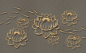 轻奢装饰画 新中式 荷花