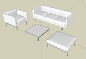 草图大师沙发模型
