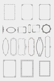 矢量CDR花边花纹边框