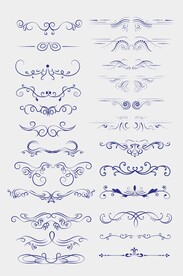 矢量欧式花纹花边