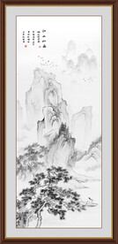 竖幅山水画