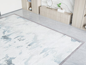 新中式客厅仰视空场景