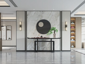 新中式餐厅场景空景