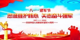 忠诚维护核心矢志奋斗强军展板