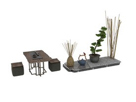 中式装饰3d模型