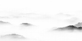 激光镂空水墨山水画半调挂网