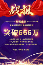 销售售业绩战报海报