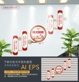 财政所楼梯楼道文化墙