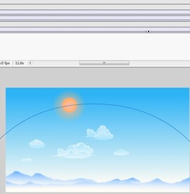 远山的日出日落flash场景