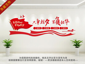 只争朝夕文化墙