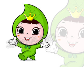 卡通绿叶精灵皇冠版