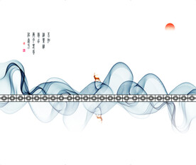 高清分层透明底推拉门打印图