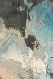 蓝色轻奢手绘抽象油画装饰画