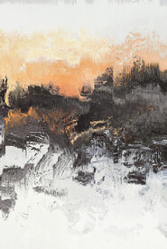 抽象几何色块划痕拼接油画玄关