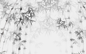 水墨竹子背景墙