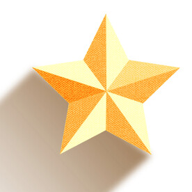 金色五角星元素