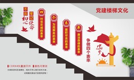 四个表率党建楼梯文化