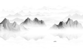 抽象意境山水画