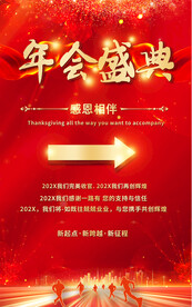 年会指示牌海报