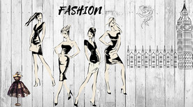 潮流服装店背景墙